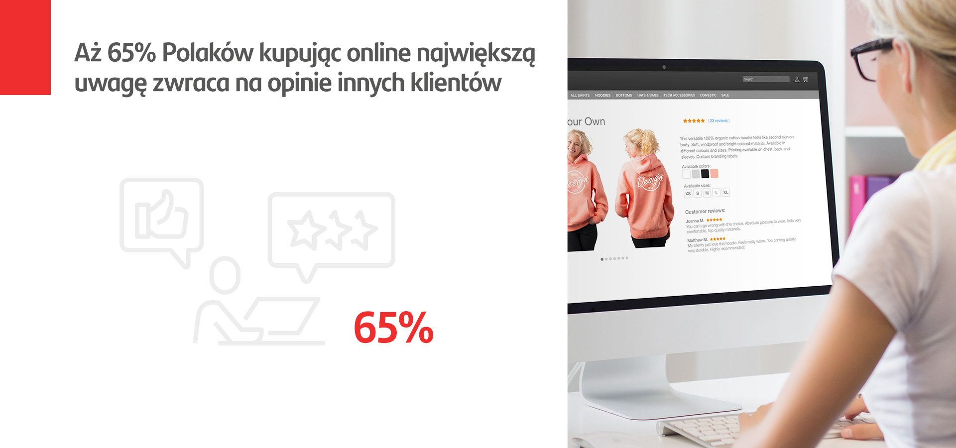 65 proc. Polaków kupując online zwraca największą uwagę na opinie innych użytkowników