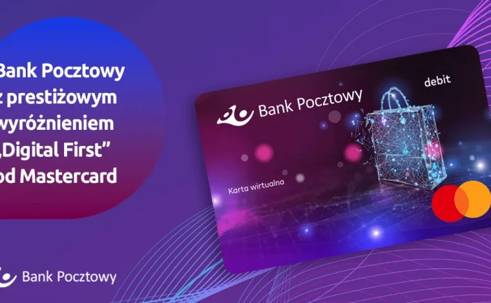 Cyfrowa i ekologiczna karta wirtualna Banku Pocztowego otrzymała prestiżowy certyfikat „Digital First” od Mastercard