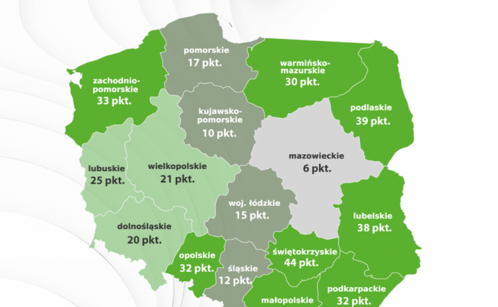 Ranking rzetelności polskich przedsiębiorstw – Małopolska w górę, Podkarpacie w dół