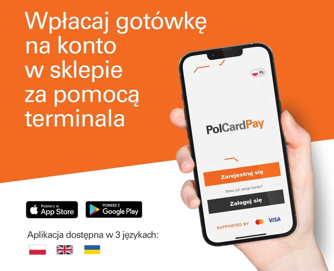 Nowa aplikacja PolCard® Pay usprawnia i podnosi bezpieczeństwo wpłaty gotówki na konto przy użyciu terminala