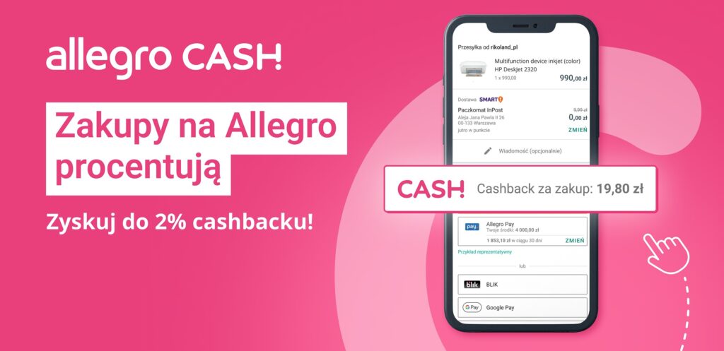 Zakupy na Allegro procentują Startują testy usługi cashbackowej Allegro Cash
